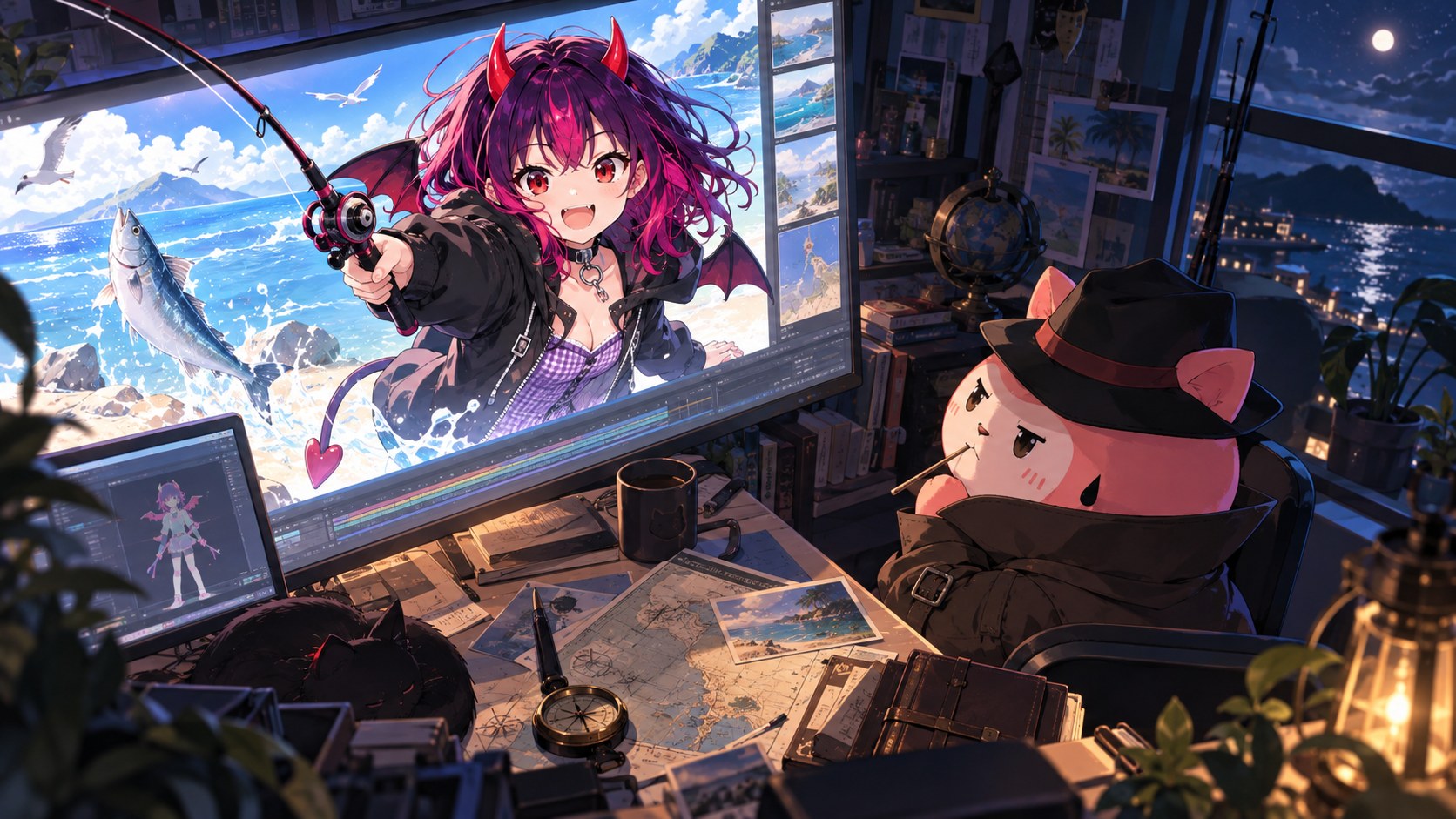 あいちゃんは海を釣りたがる